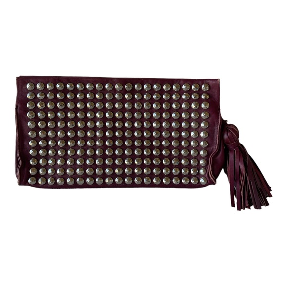 Vintage Sonia Rykiel Burgundy Clutch Purse - Picture 2 of 8